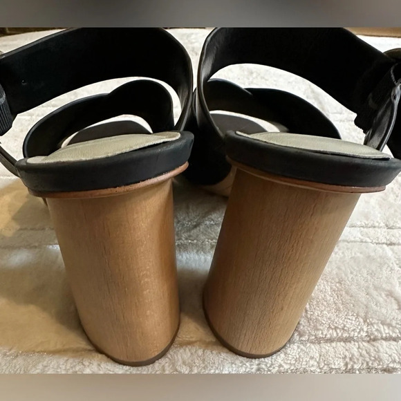 1. State leather slip on sandals with rounded column heel - black size 9.5 - Picture 4 of 8